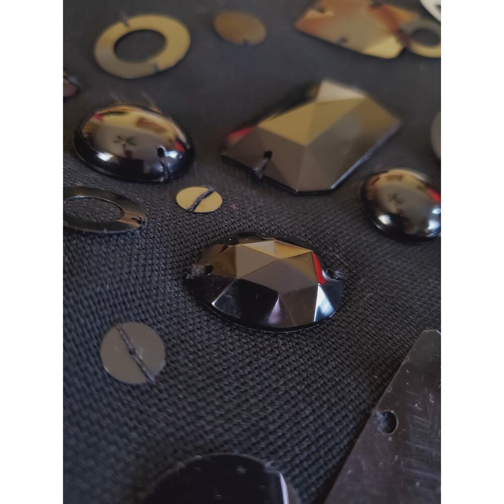 Moschino Black Wool A-Line Embellished Skirt Womens M - Picture 4 of 8